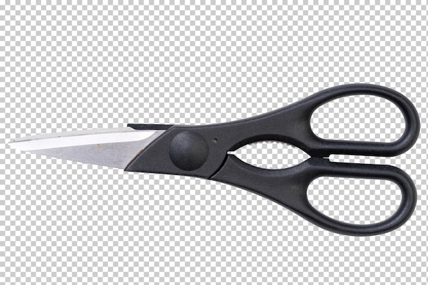 PSD black kitchen scissor on white background