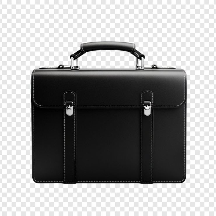 PSD black leather briefcase professional business bag office accessory
