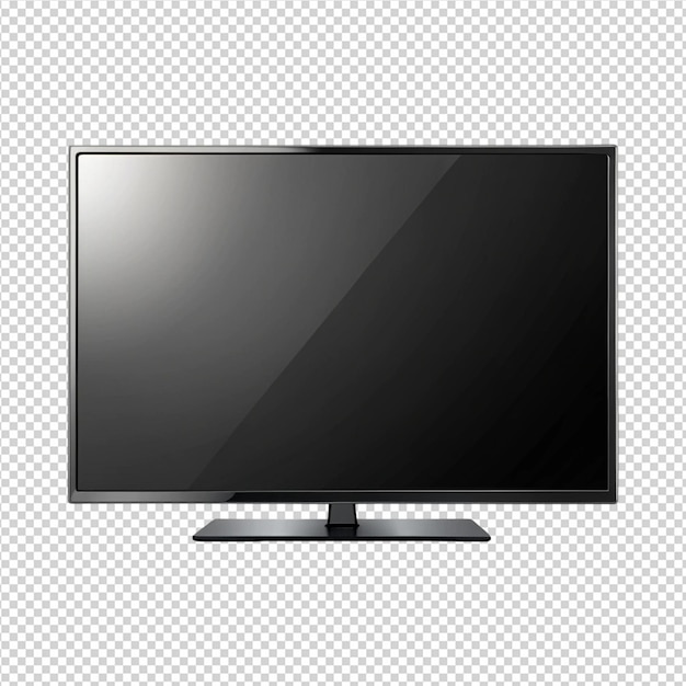 透明な背景の黒いLEDテレビスクリーン