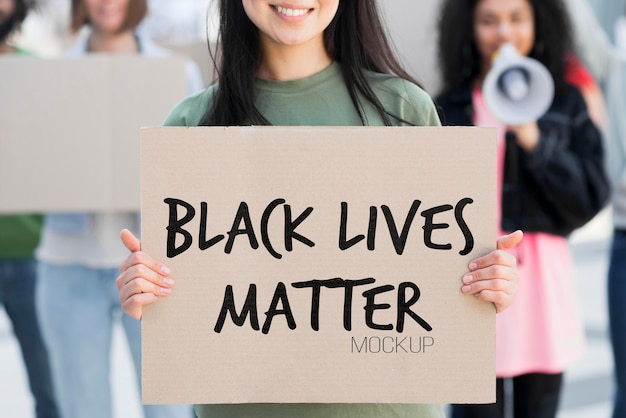 PSD black lives matter concept mock-up