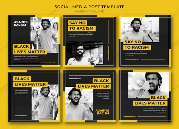 Modello di bundle post instagram black lives matter