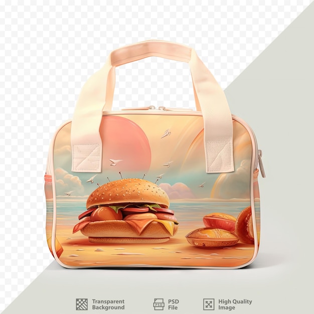 PSD black lunch bag