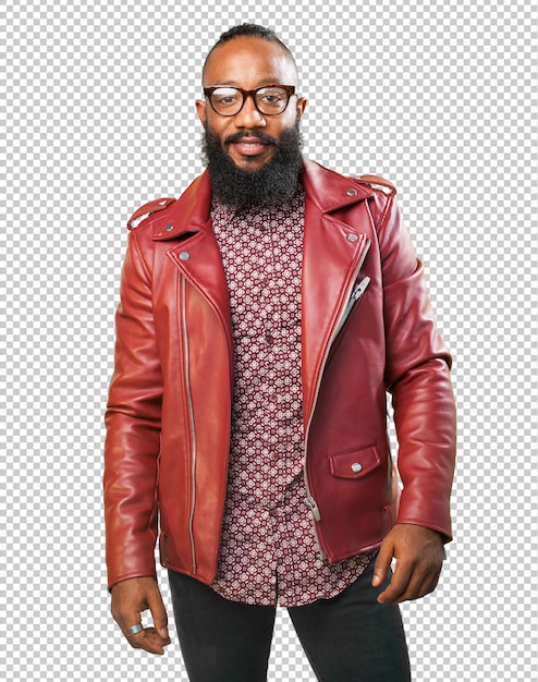 PSD black man on white