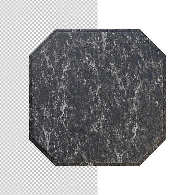 Black marble tile isolated illustration