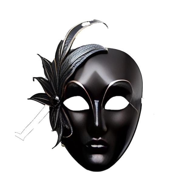 PSD black mask ittalian vector image