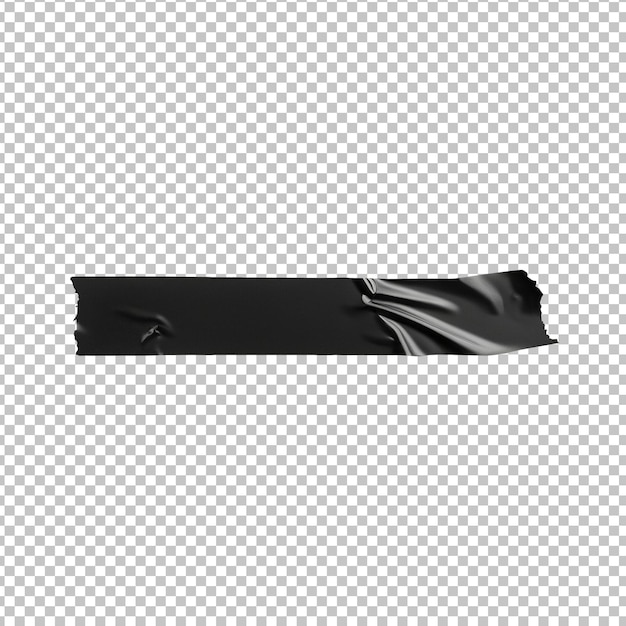 Black Matte Adhesive Torn Tape Objects PNG file