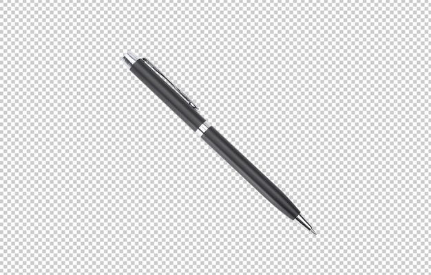 PSD black metal pen mockup template for your design.