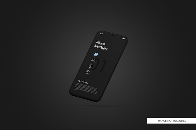 PSD Черный макет экрана мобильного телефона