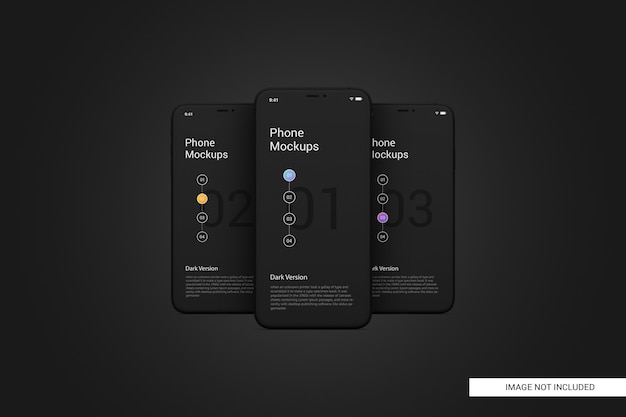 PSD mockup di schermo del telefono cellulare nero