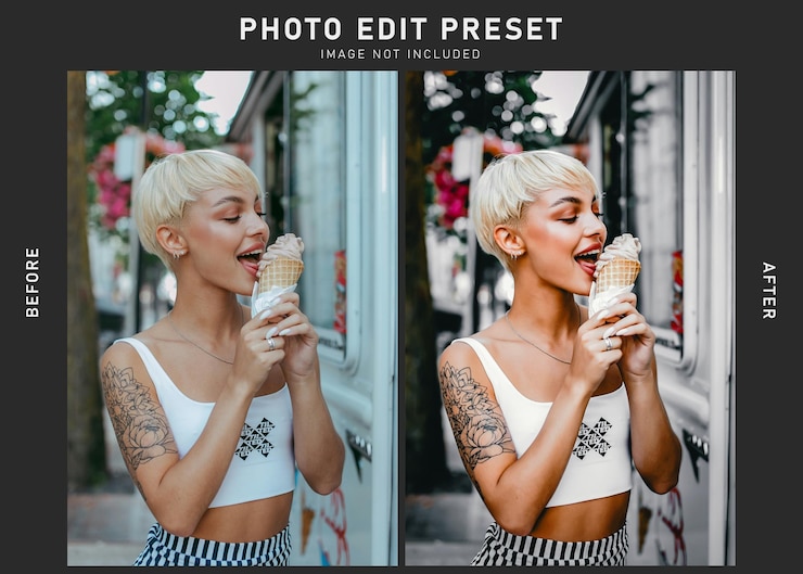 PSD черный настроенный фоторедактирование предварительно настроено с photoshop камера сырой фильтр