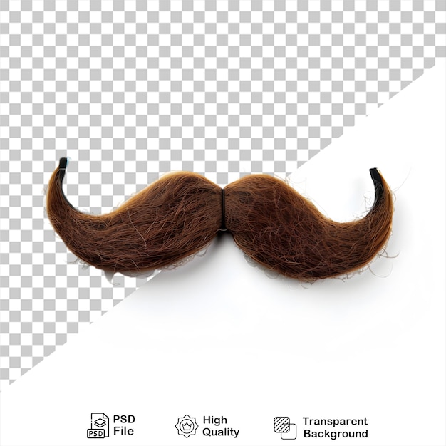 A black moustache isolated on transparent background with png file