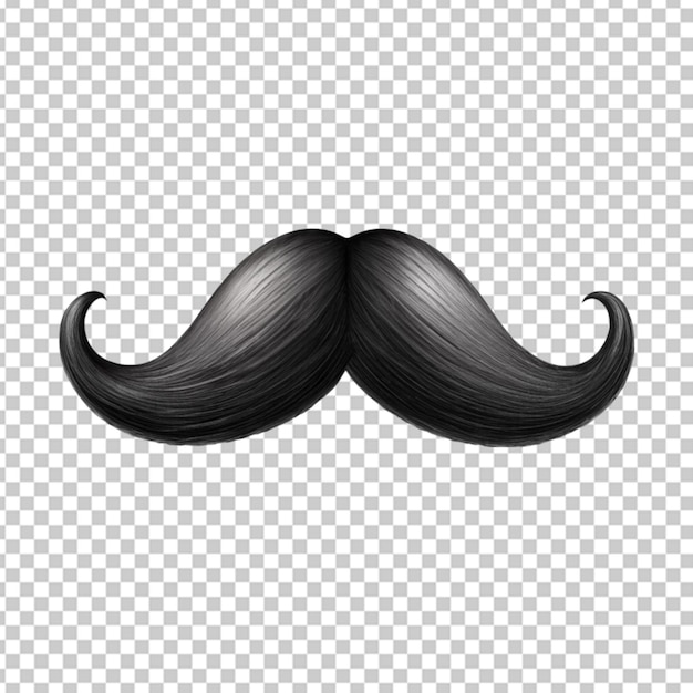 PSD black moustache transparent background
