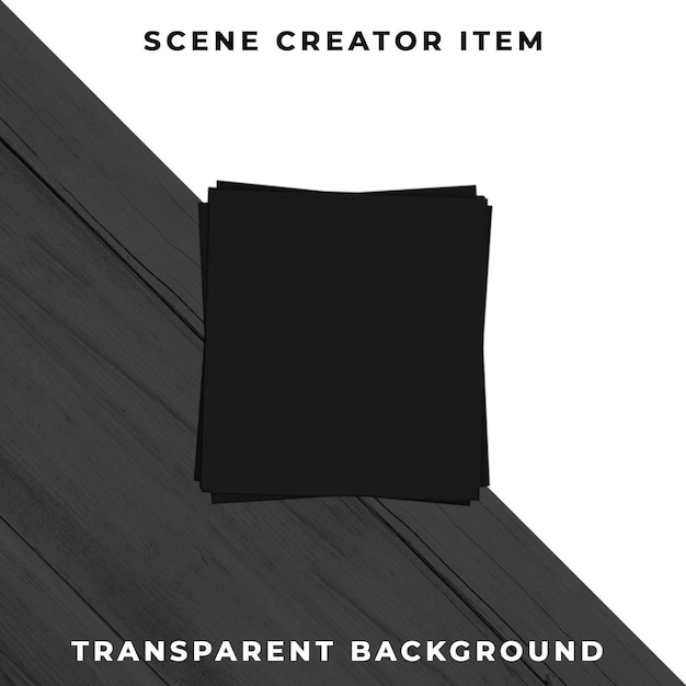 black napkins transparent psd