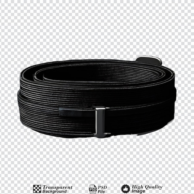 PSD black nylon fastening isolated on transparent background