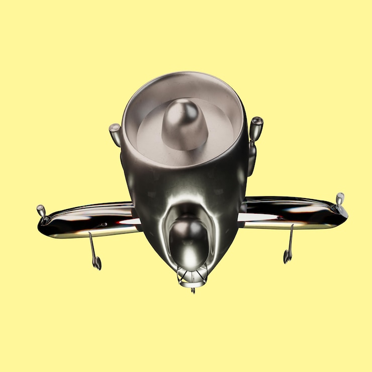 PSD a black object with a silver object on it that has a glass dome on it