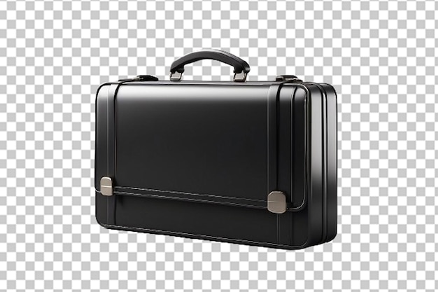 Черный одноцветный портфель на белом фоне