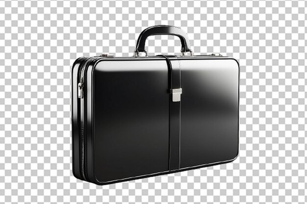 PSD black one color briefcase on white background