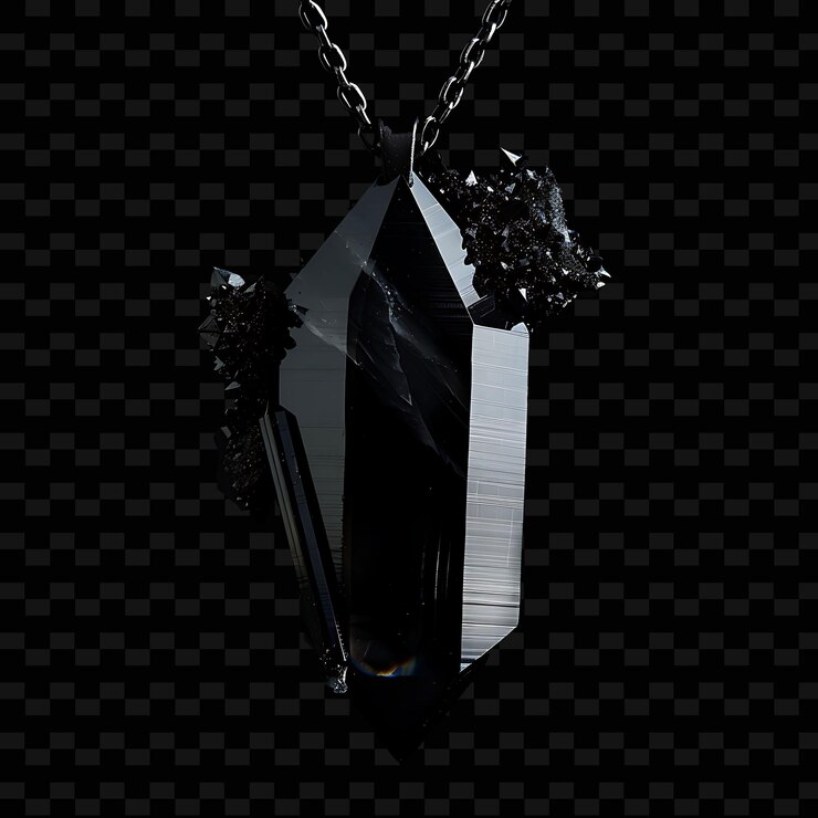 PSD 黑色 onyx 晶體與 3 黑色的 onyx black onyx pendant wit png 隔離晶體收藏