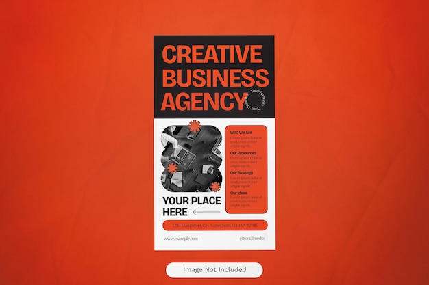black orange anti design creative business agency social media story