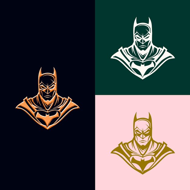 PSD a black and orange background with a batman and the words batman