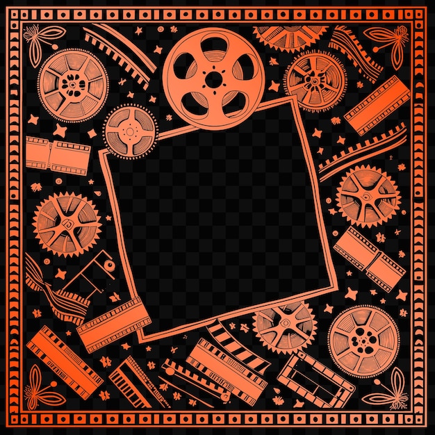 PSD a black and orange poster with the words the game on it