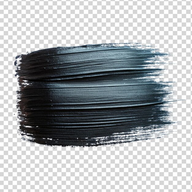 PSD black paint brush stroke isolated on transparent background