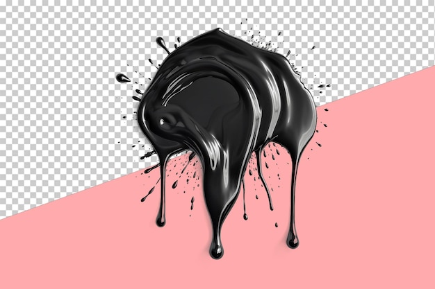 Black paint splat isolated object