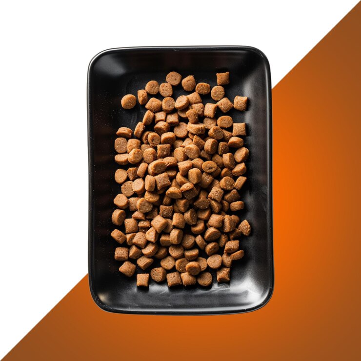 PSD a black pan with cereal in it and a black square with a white background
