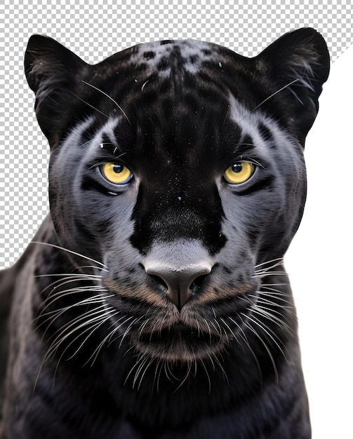 PSD black panther head portrait