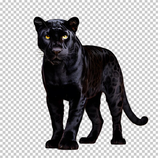 PSD black panther isolated on transparent background