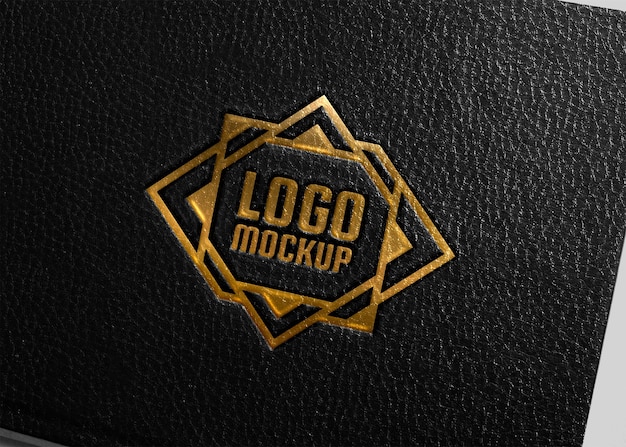 black paper logo mockup