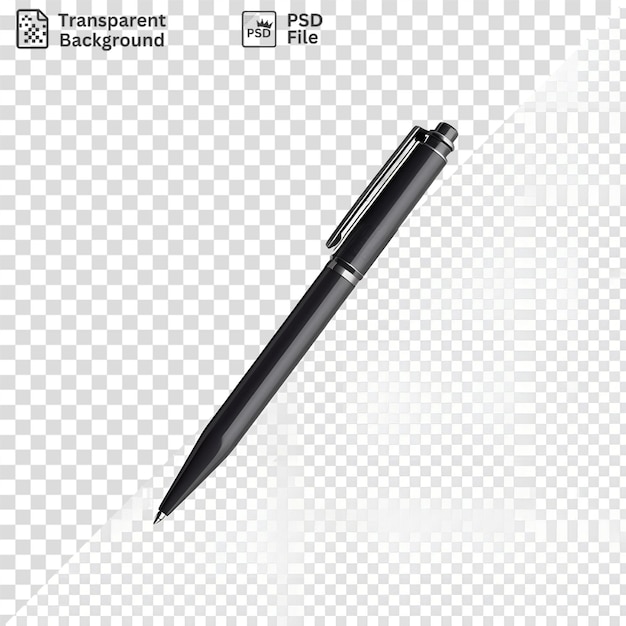 PSD a black pen on a white background