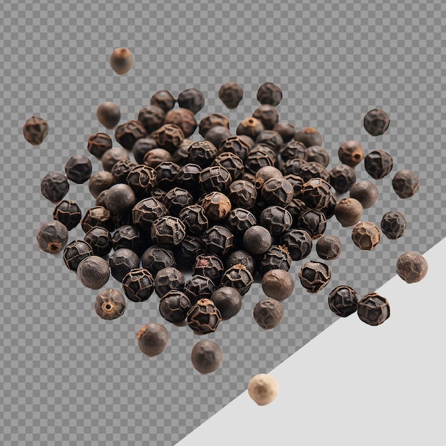 Black pepper png isolated on transparent background