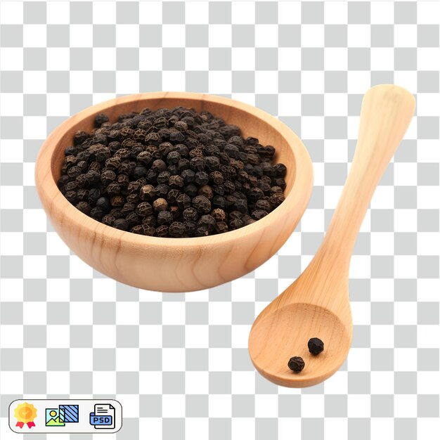 PSD black pepper transparent background