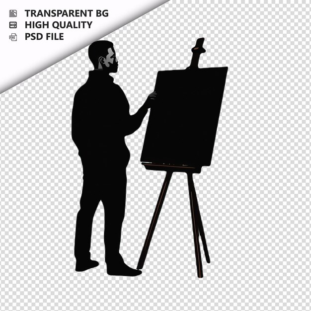 PSD black person drawing flat icon style white background iso