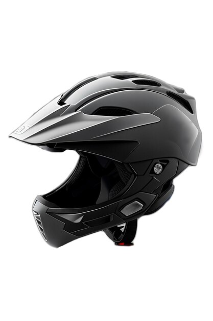 PSD black plastic bicycle safety helmet ai generated image