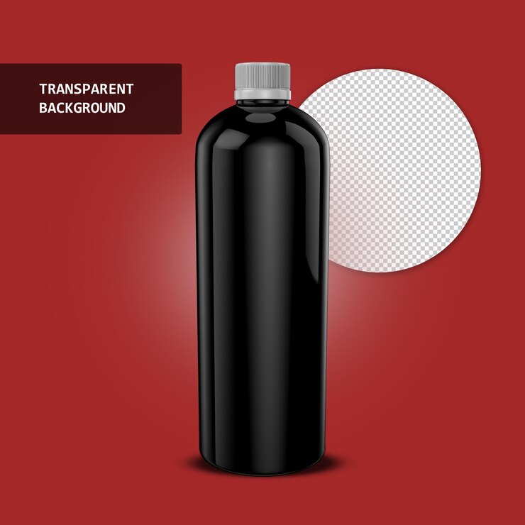 PSD black plastic bottle for sport syrup