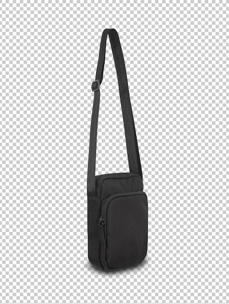 Modello di mockup borsa tascabile nero per il vostro disegno.