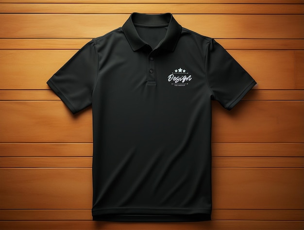 PSD black polo shirt mockup psd