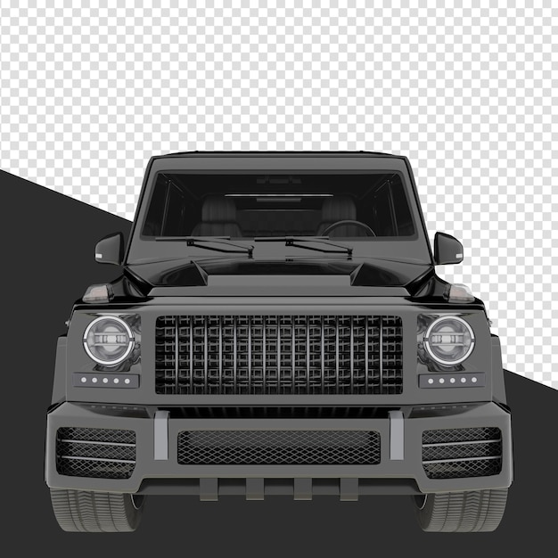 PSD rendering 3d suv premium nero