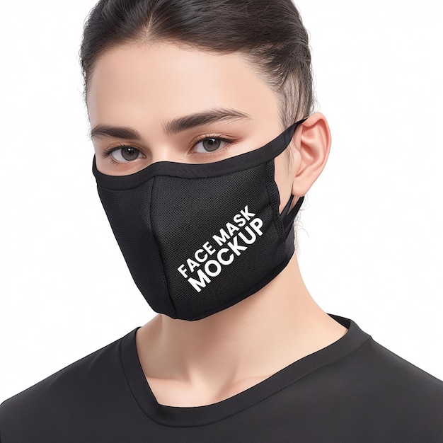 Black protective Fabric Face mask