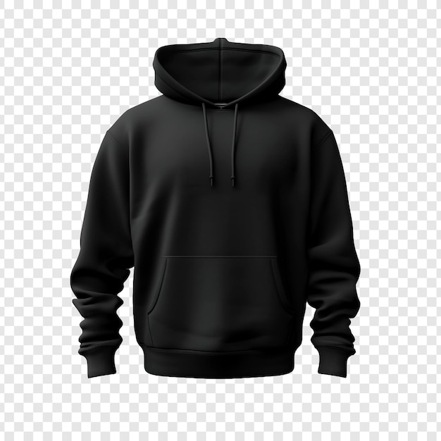 Black pullover isolated on transparent background