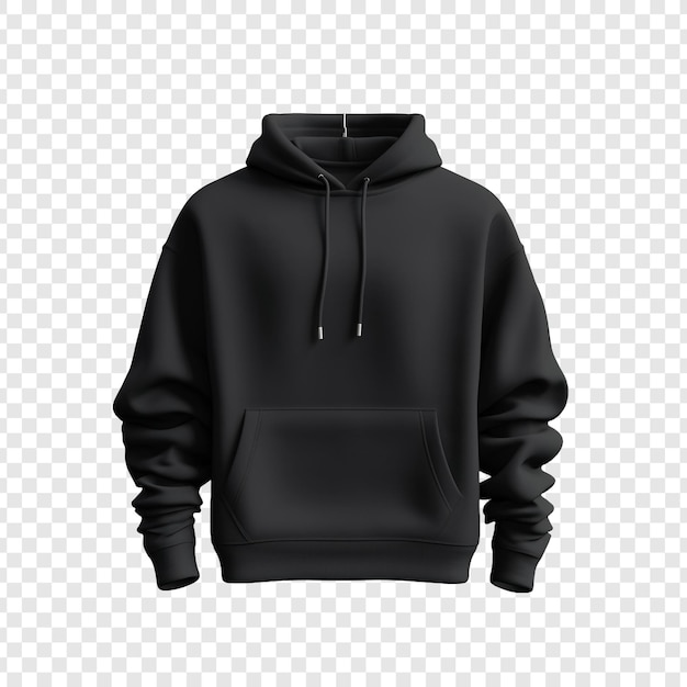 Black pullover isolated on transparent background