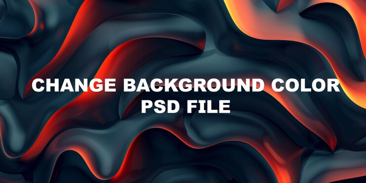 PSD 炎のオレンジと赤の巻きの黒と赤の抽象的な絵画