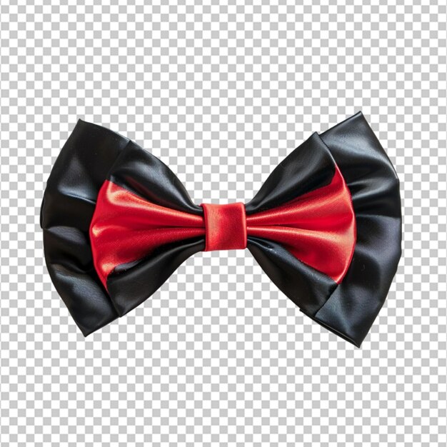 PSD a black and red bow tie isolated on white background