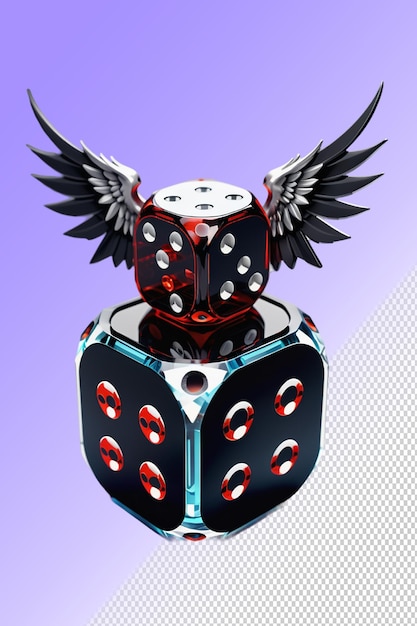 PSD a black and red object with two wings and one with a red and white circle on it