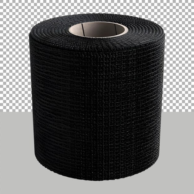 Black sewing thread on transparent background ai generated