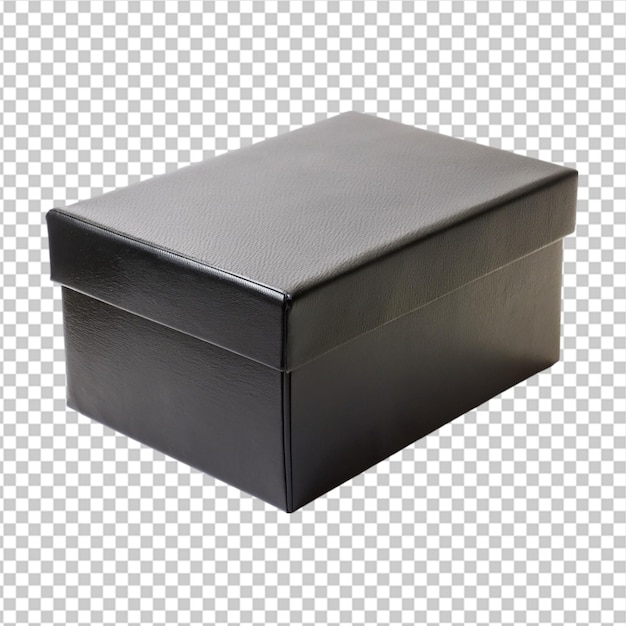 PSD Черная коробка для обуви на прозрачном фоне