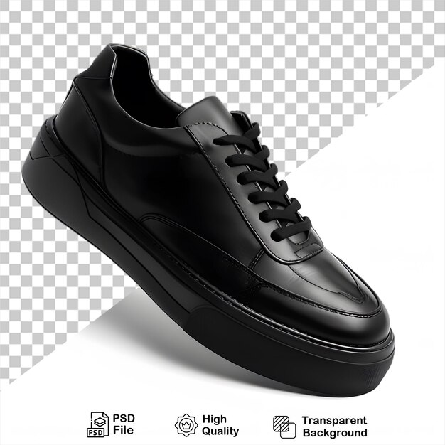 PSD black shoe on transparent background include png file