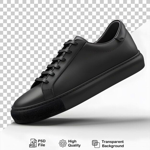 PSD black shoe on transparent background include png file